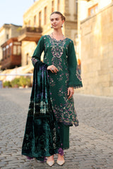 Rangrasiya | Carnation Luxury Shawl Edit | Matcha