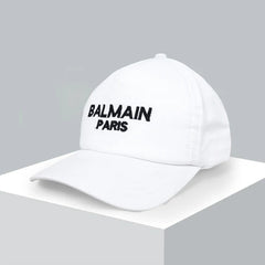Balmain White Basic B Cap For Men