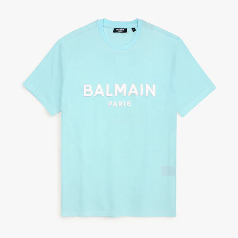 Balmain Sky Blue T-Shirt For Men