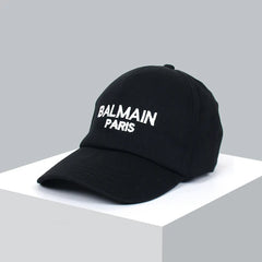 Balmain Black BW Basic B Cap For Men
