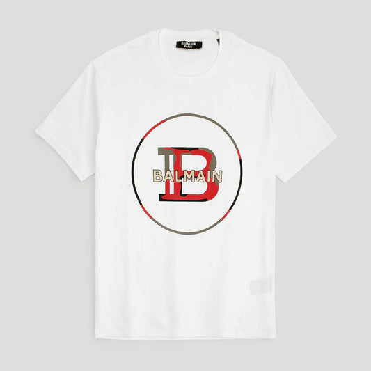 B.L.M.N White B Premium Printed T-Shirt For Men