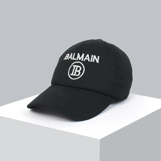 Balmain BW Black Basic Logo Cap For Men