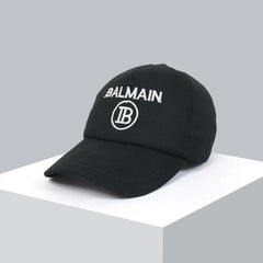 Balmain BW Black Basic Logo Cap For Men