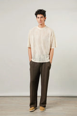 Oversized Mesh Tee - Cream | Zayan Clothing UK