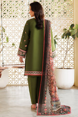 Farasha | Summer Weaves Embroidered Lawn | Olivine Dreams