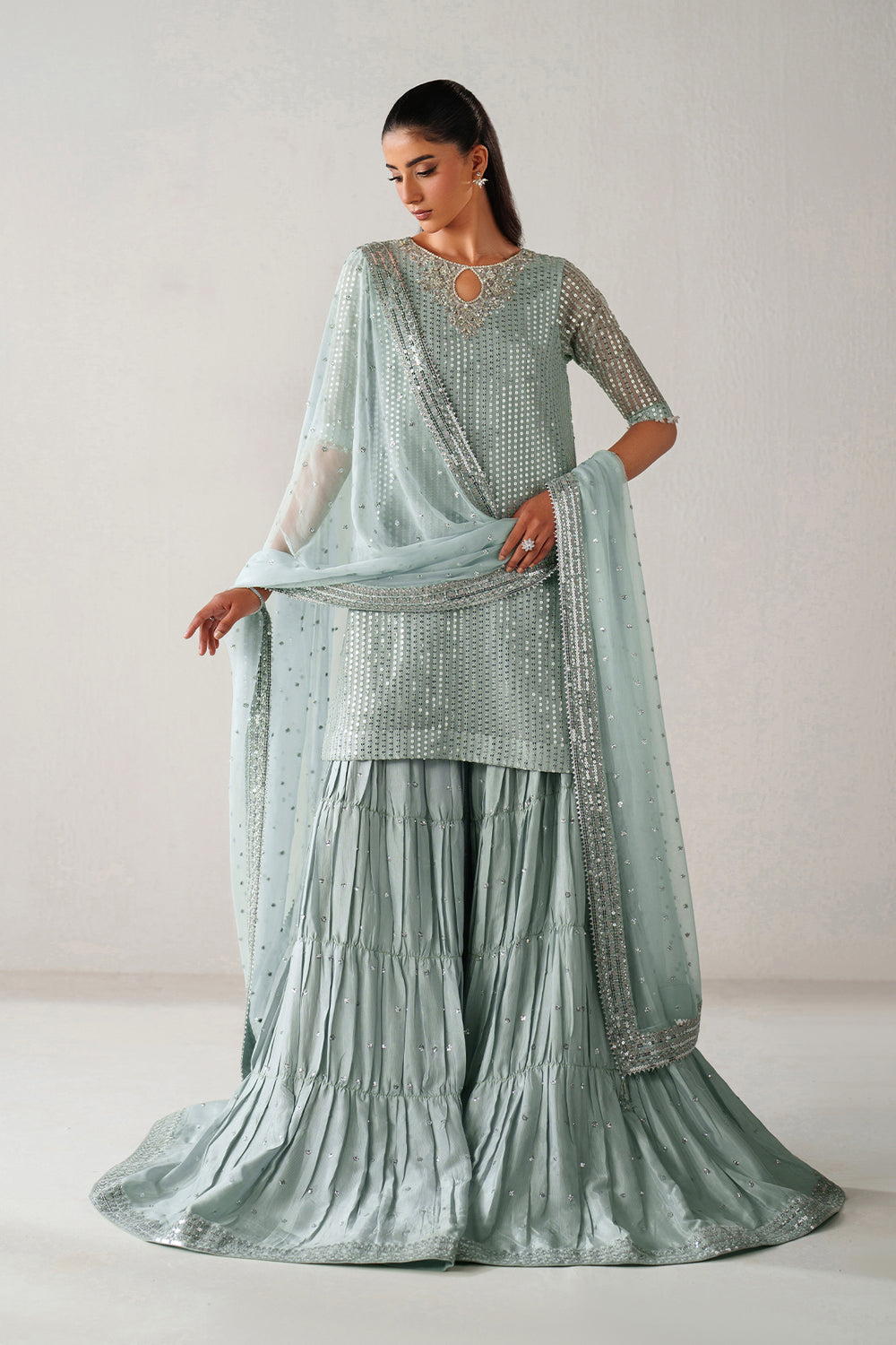 Baroque | Formals Collection | EMBROIDERED CHIFFON UF-4389