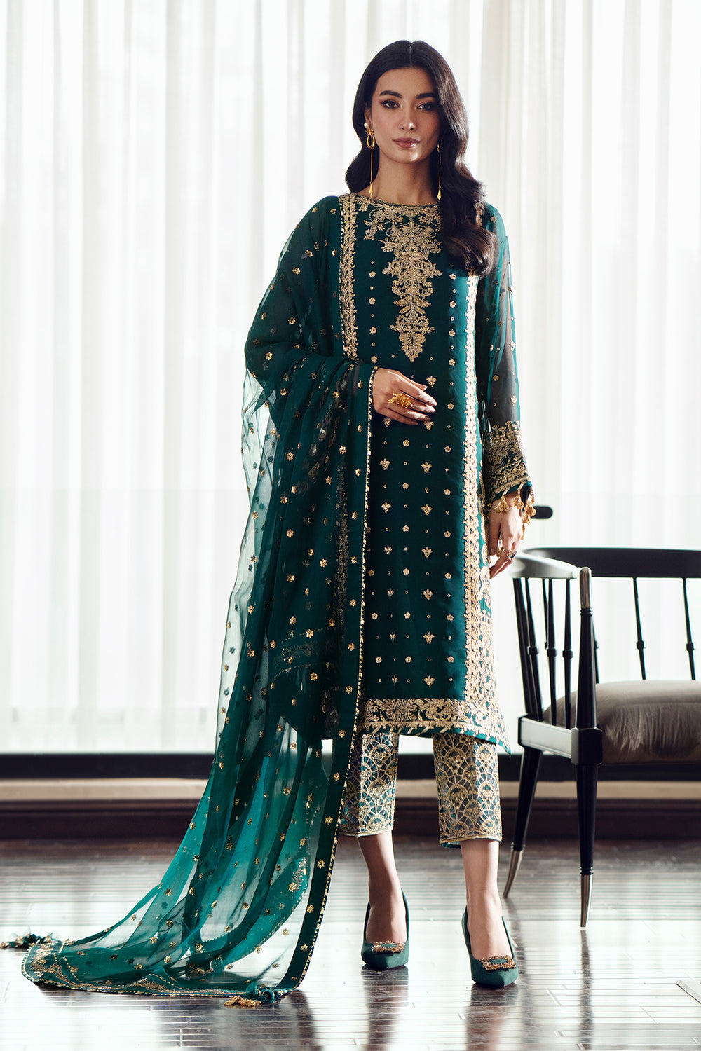 Baroque | Formals Collection | EMBROIDERED CHIFFON UF-505