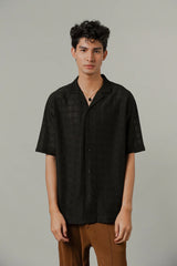 Burnout Cuban Shirt - Black | Zayan Clothing UK