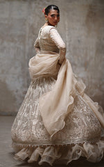 Threads and Motifs | Formal Dresses 25 | Organza Embroidered Blouse And Lehenga