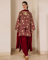 Sadaf Fawad Khan | Eva Luxury Pret 26 | Claret
