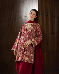 Sadaf Fawad Khan | Eva Luxury Pret 26 | Claret
