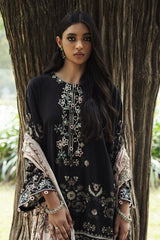 Cross Stitch | Khaddar Linen 25 | BLACK NOIR