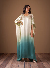 Zainab Chottani | The Kaftan Edit | Aqua Flame