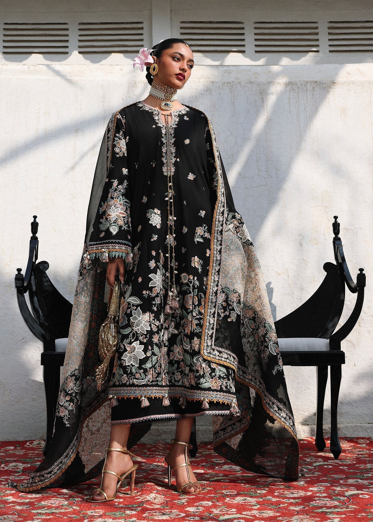 Hussain Rehar | Kalabagh Luxury Lawn 26 | Sable