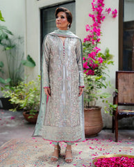 Mushq | Sunehri Lama Silk | Resham | Zayan Clothing UK