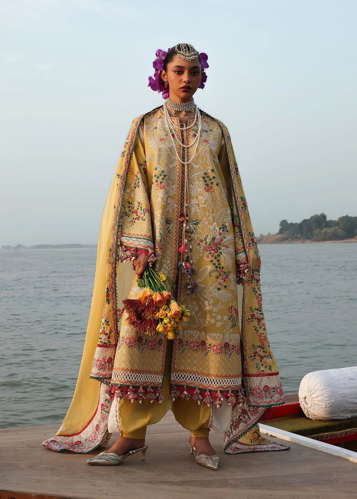 Ochre - Hussain Rehar Luxury Lawn 26 Eid Edit