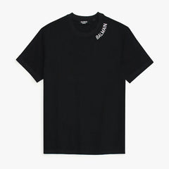 B.L.M.N Black Embroidered Logo T-Shirt For Men