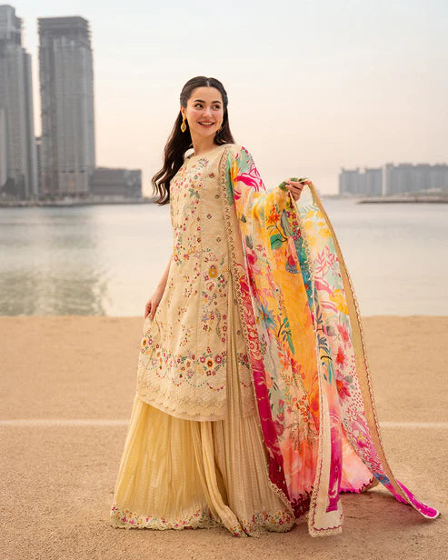 Aya Luxury Lawn Merjem - Faiza Saqlain 3-Piece