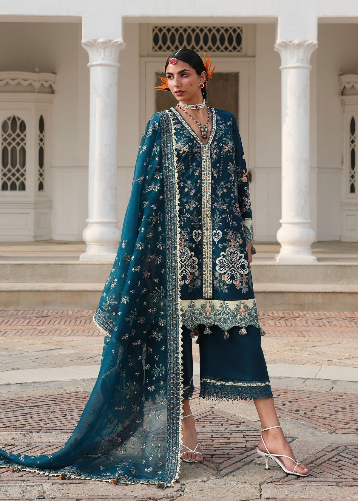Hussain Rehar | Kalabagh Luxury Lawn 26 | Azraq