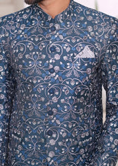 (3 Piece) - Jamawar Prince Coat with Matching Kurta Shalwar