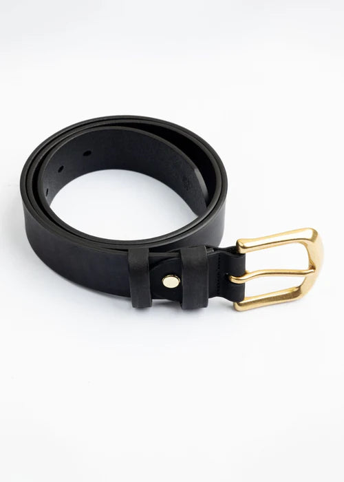 Leatherette Belt with Brushed Buckle