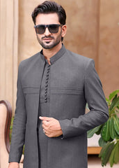(3 Piece) - Grey Suit with Matching Waistcoat