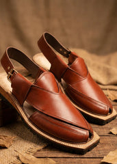 Khan's Wear Norozi Brown Chappal (Pure leather and handmade)