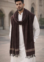 Nakaashi Chocolate Brown Shawl for Men