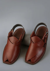 Khani Wears Brown Smooth Finish Peshawari Chappal (Handmade 101)