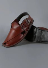 Khani Wears Brown Smooth Finish Peshawari Chappal (Handmade 101)