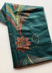 Aisha Signature | Teal Botanical Duppatta | Zayan Clothing UK