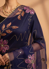 Aisha Signature | Dark Blue Organza | Zayan Clothing UK