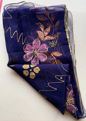Aisha Signature | Dark Blue Organza | Zayan Clothing UK