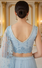 Threads and Motifs | Formal Dresses 25 | Embroidered Blouse With Skirt Saree