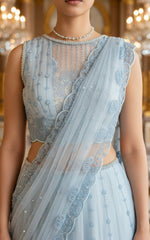 Threads and Motifs | Formal Dresses 25 | Embroidered Blouse With Skirt Saree