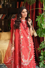 Maryam Hussain | Luxury Lawn 26 | Crimson