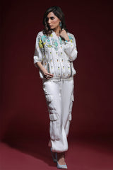Wardha Saleem | Luxury Pret Fusion Wear | ZARA BOMBER JACKET WITH CARGO PANTS (2PC)