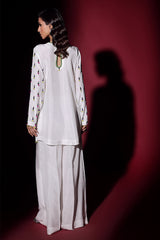 Wardha Saleem | Luxury Pret Fusion Wear | LUXURA (WHITE) CORD-SET (2PC)