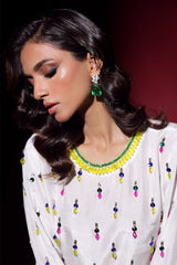 Wardha Saleem | Luxury Pret Fusion Wear | LUXURA (WHITE) CORD-SET (2PC)