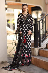 Noor by Saadia Asad | Eid Luxe Printkhaas 26 | D4 - A - Black Polka