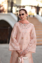 Noor by Saadia Asad | Eid Luxe Printkhaas 26 | D8 - B - Peach Blush