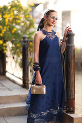 Noor by Saadia Asad | Eid Luxe Printkhaas 26 | D7 - B -Sapphire Blue