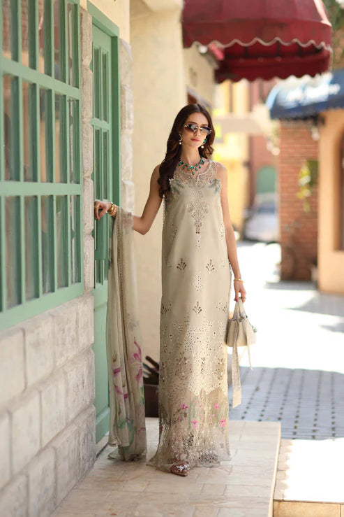 Noor by Saadia Asad | Luxe Chikankari 26 | D6 - A - Soft grey