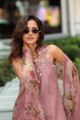 Noor by Saadia Asad | Eid Luxe Chikankari 26 | D8 - Rosewood Blush