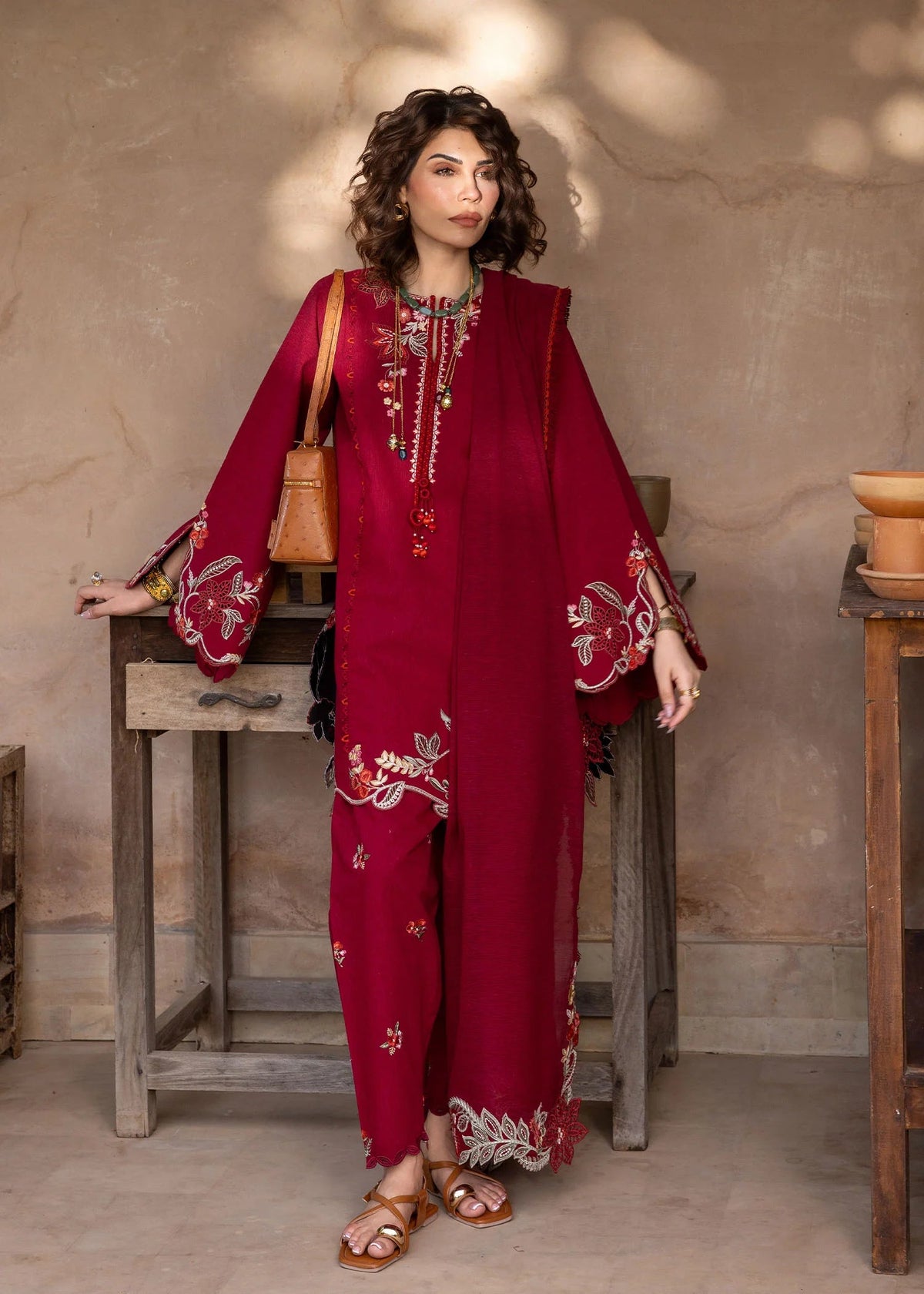 Crimson | MITTI WINTER PRET 25 | Nina Nakhray | Zayan Clothing UK
