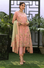 Wahaj M.Khan | Nureh Wedding Formals | Pink and Mint Green Straight Shirt and Pant