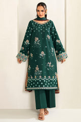 Farasha | Summer Weaves Embroidered Lawn | Willow Green