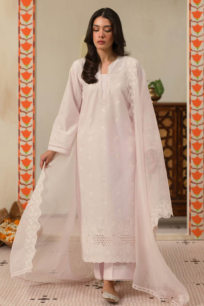 Cross Stitch | Chikankari Lawn 24 | PALE LILAC