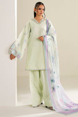 Farasha | Summer Weaves Embroidered Lawn | Mint Garden