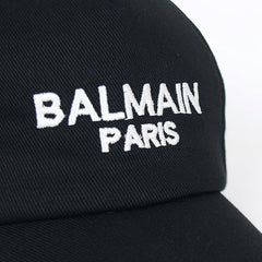 Balmain Black BW Basic B Cap For Men